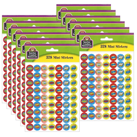 Teacher Created Resources Superhero Mini Stickers, 0.5", PK4536 TCR5642